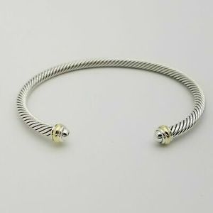 David Yurman 4mm 18K Gold Domes & Silver Bracelet